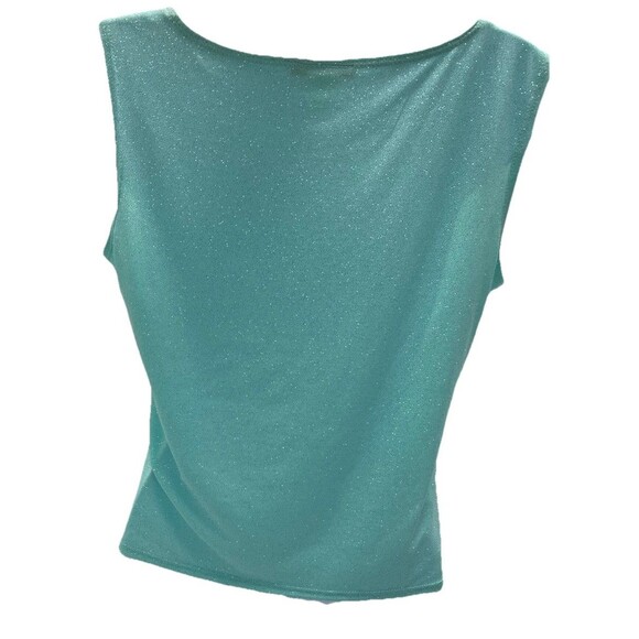 MSK (Medium) Y2K Turquoise Blue beaded sequin tank top winx club fairy (FLAW) - Picture 3 of 11